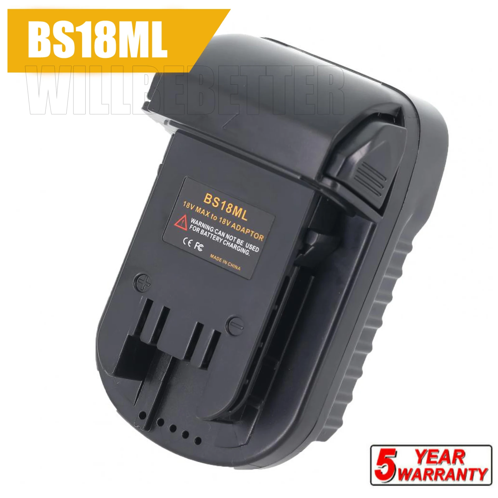 BS18ML Adapter Converter For Bosch 18V Li-ion Battery To Milwaukee M18 Lithium Cordless Electrical Power Tool Home Tool