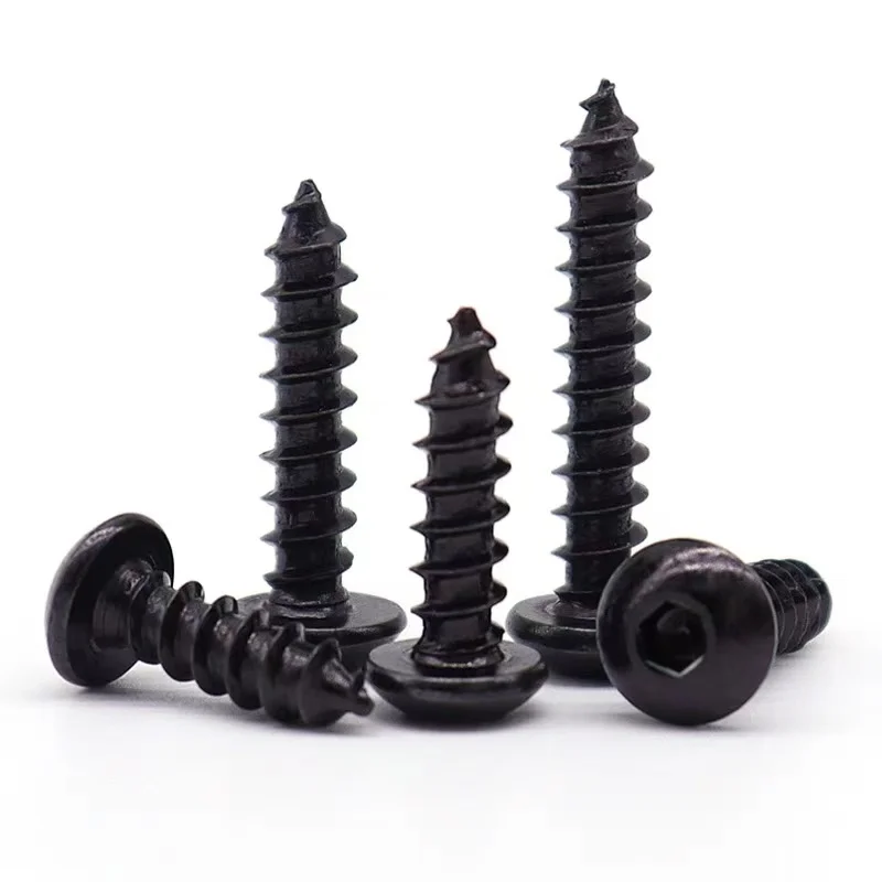 

PCA Черный 8.8 Высокопрочный саморезы с шестигранной головкой и плоской головкой M2-M6