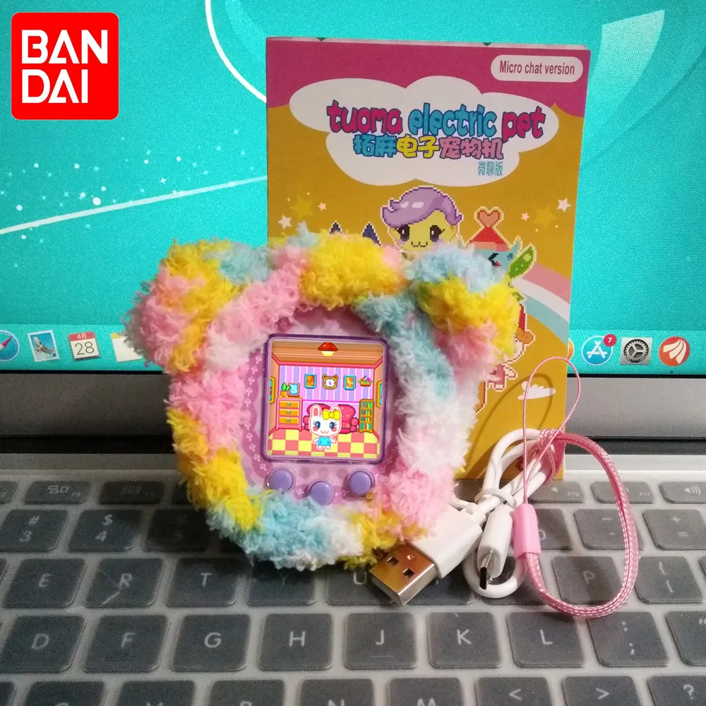 

Новый Tamagotchi с защитным чехлом Micro Chat Ver. Электронная машина для домашних животных, ностальгические интерактивные игрушки с цветным экраном д...