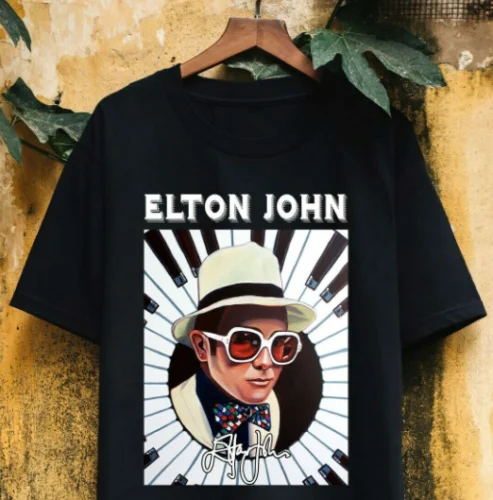 

Футболка Elton John, новый популярный дизайн, новая футболка с рисунком, все размеры