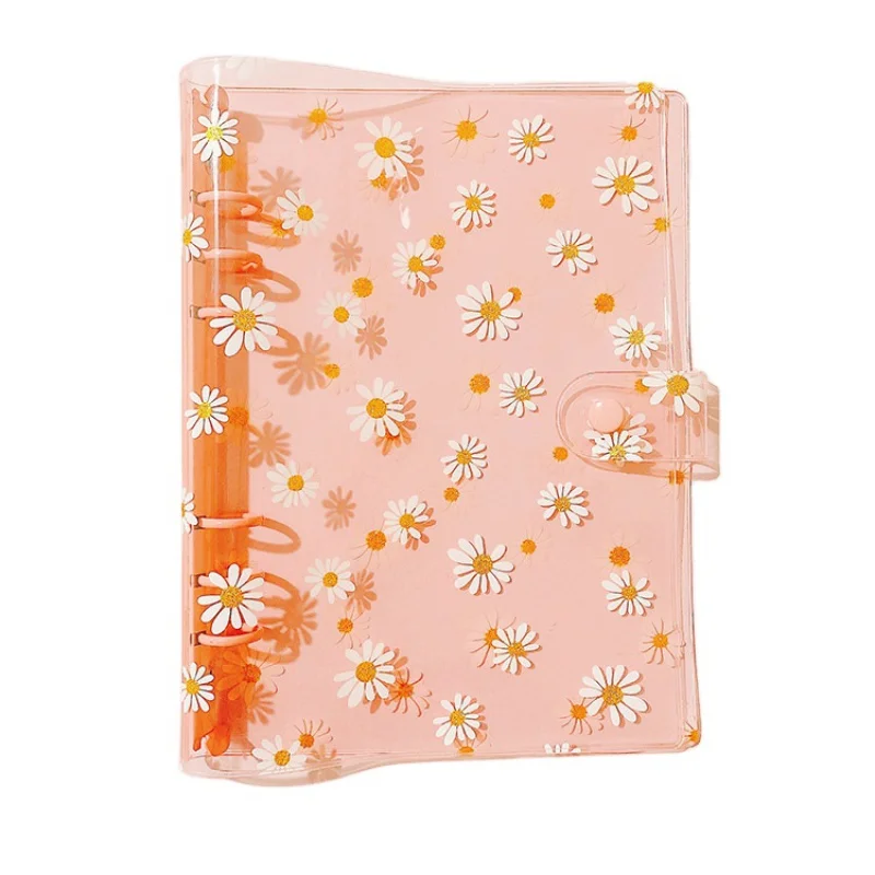 

Персонализированный 6-кольцевой спиральный рассыпчатый лист из пластика ПВХ прозрачный самодельный Ежедневник для Бумаги A5 A6