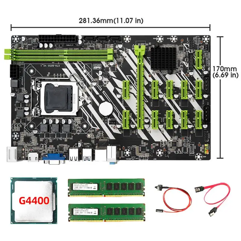 

ETH-B250 Mining Motherboard Dual Channel DDR4 USB 3.0 SATA 3.0 PCIE Desktop Mainboard for LGA1151 6/7/8th Generation CPU