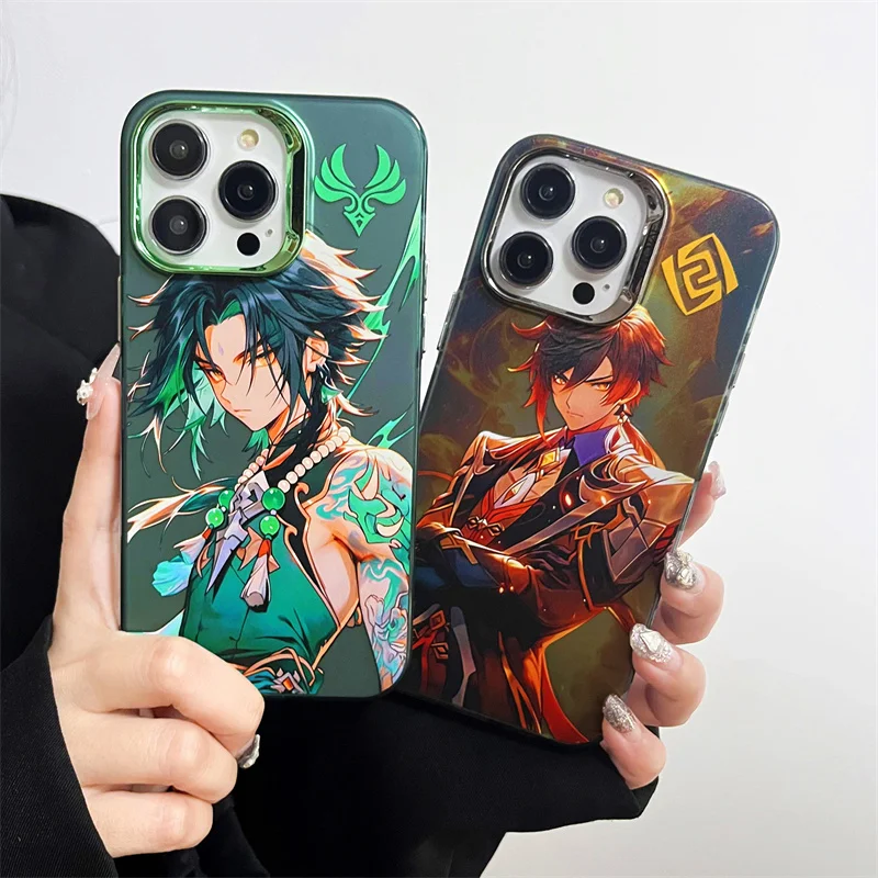 Горячий чехол в стиле аниме Genshin Impact Furina Charlotte Neuvillett Navia для iPhone 16 15 14 13 12 11 Pro Max