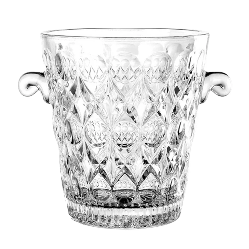 

Glass Bucket Ice Bucket Party Champagne Bucket Practical Beverage Tub