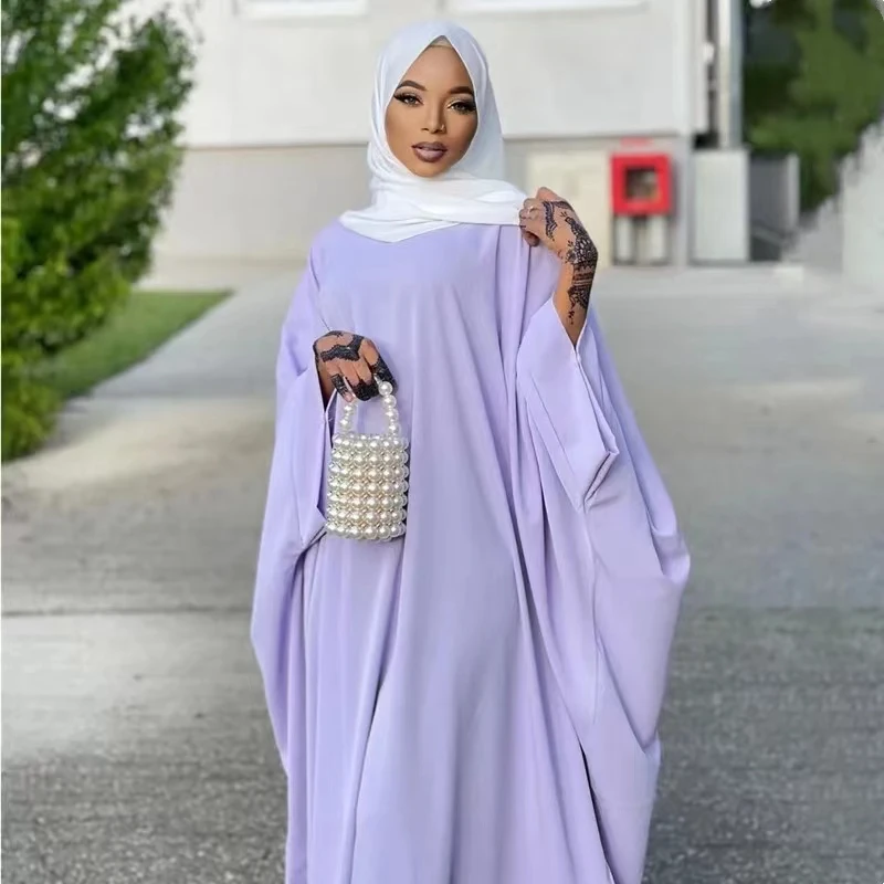Large Size Muslim Batwing Dress Abaya For Turkey Saudi Qatar Women Prayer Clothing Hijab Tradition Jilbab