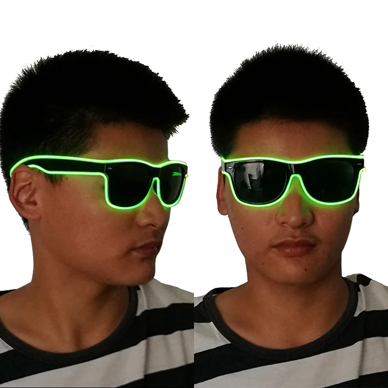 Светящиеся неоновые очки Rave El Wire