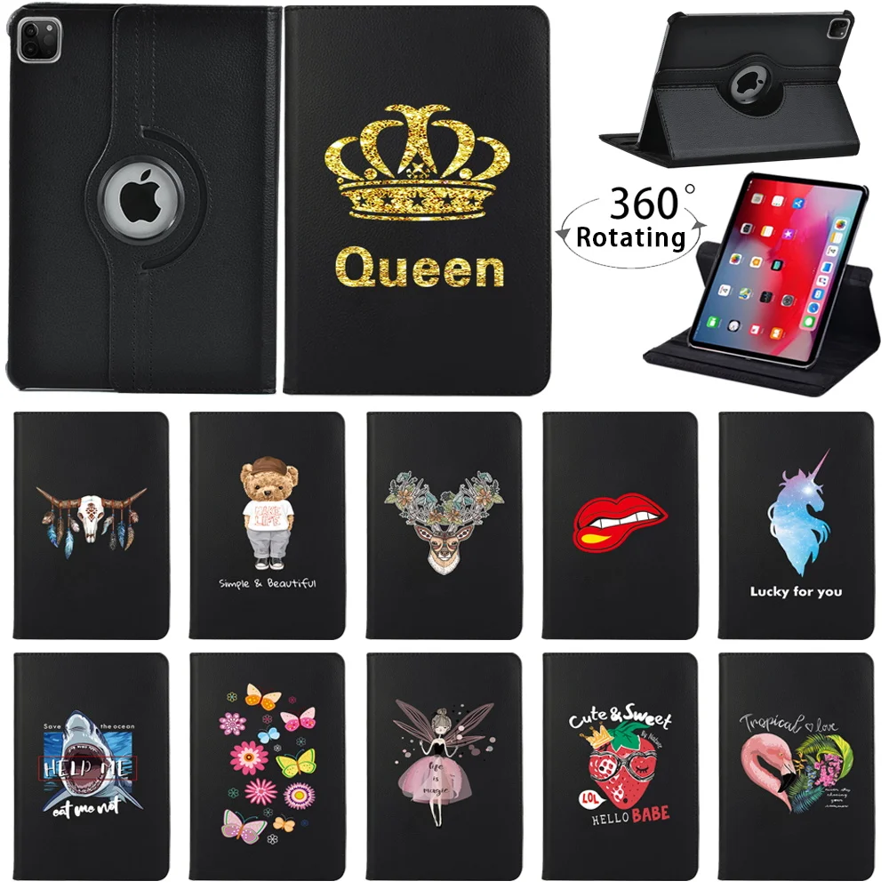 

Smart Shockproof PU Leather Cover Case for Apple IPad Pro 9.7"/ Pro 10.5" /Pro 11" 2018/2020 360 Rotating Tablet Case + Stylus