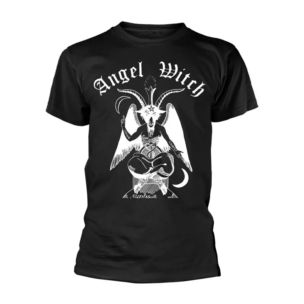 Черная футболка средней длины ANGEL WITCH BAPHOMET