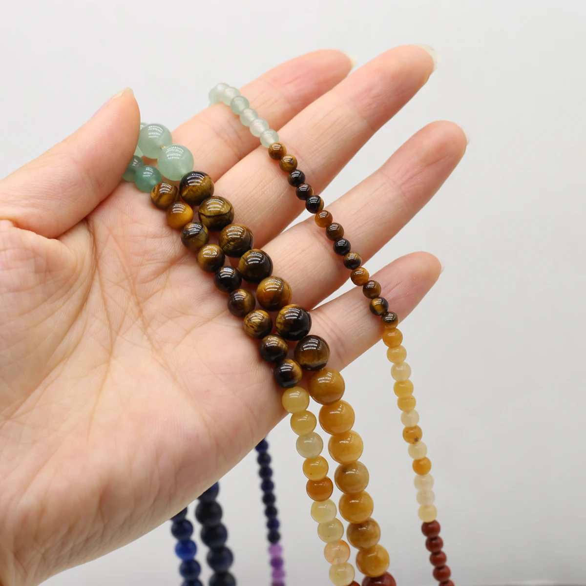 Бусины «сделай сам», аксессуары из натурального камня, цветные Круглые бусины для изготовления ювелирных изделий «сделай сам», ожерелье, браслет, серьги, подвеска Бусины «сделай сам», аксессуары из натурального камня, цветные Круглые бусины для изготовления ювелирных изделий «сделай сам», ожерелье, браслет, серьги, подвеска