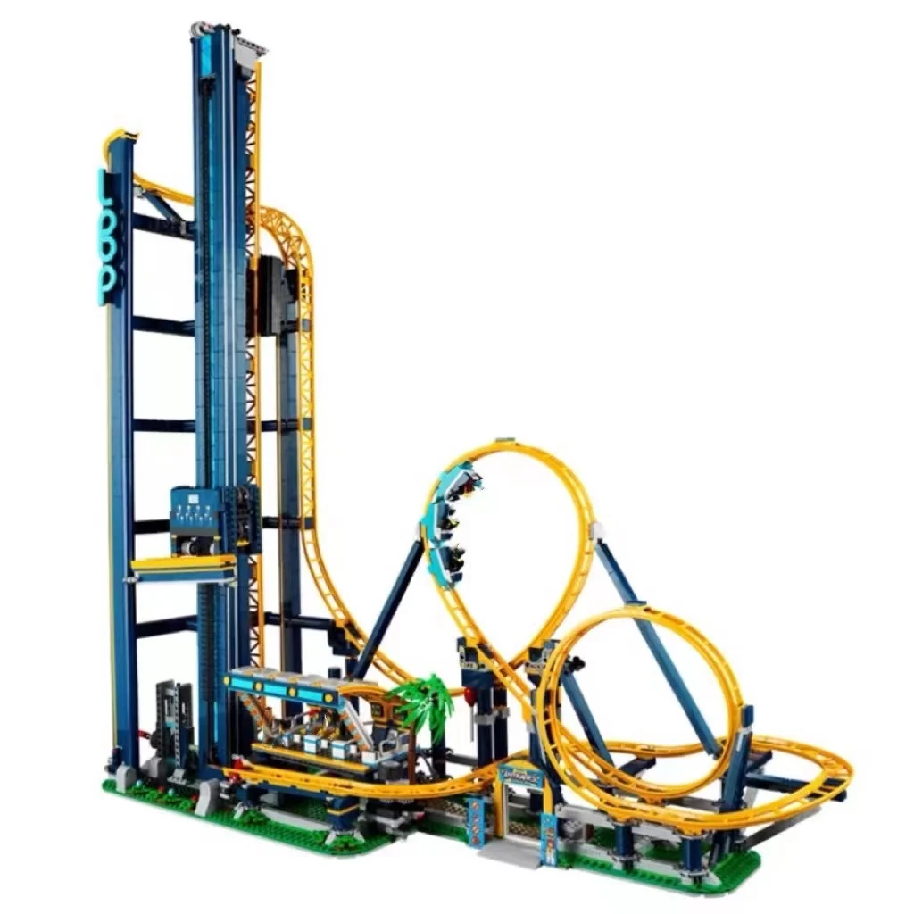

2022 New 10303 Loop Roller Coaster 3756pcs City Creative Amusement Park StreetView Building Block Bricks Kit Toys Kids Gift