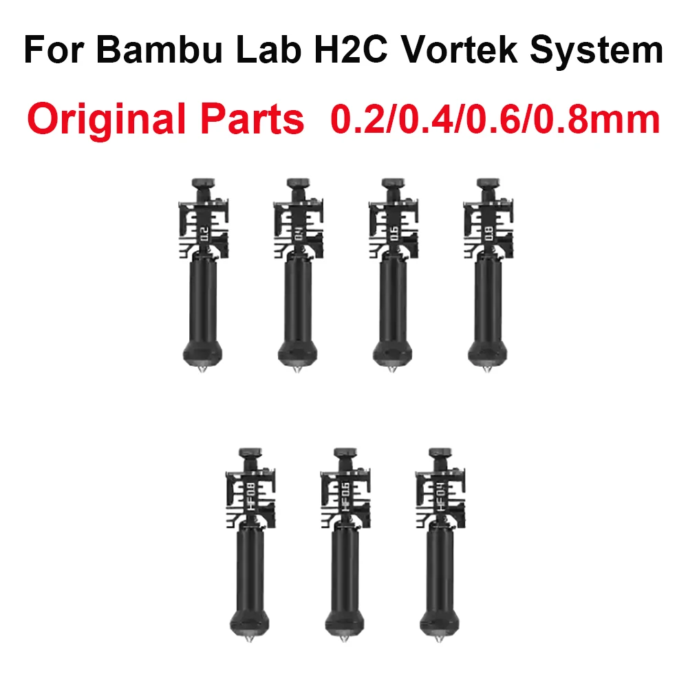 Фото Интеллектуальный индукционный хотэнд Bambu Lab H2C Vortek System 0.2/0.4/0.6/0.8 мм, стандартный HF хотэнд, модернизированная печатающая головка №1