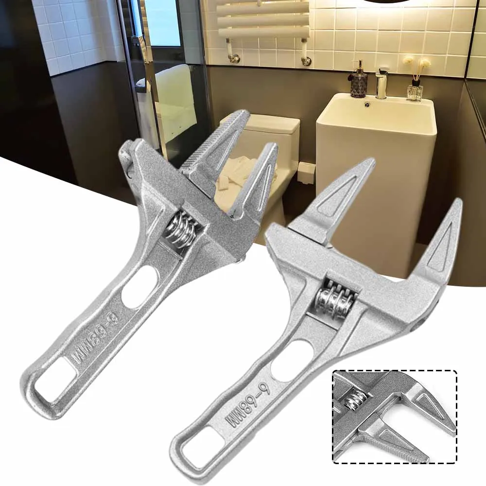 

Sanitary Wrench Household Adjustable Wrench Short Handle Big-Mouth Board Repair Air Conditioner 26.50 * 11.30 * 2.00cm CLH@8