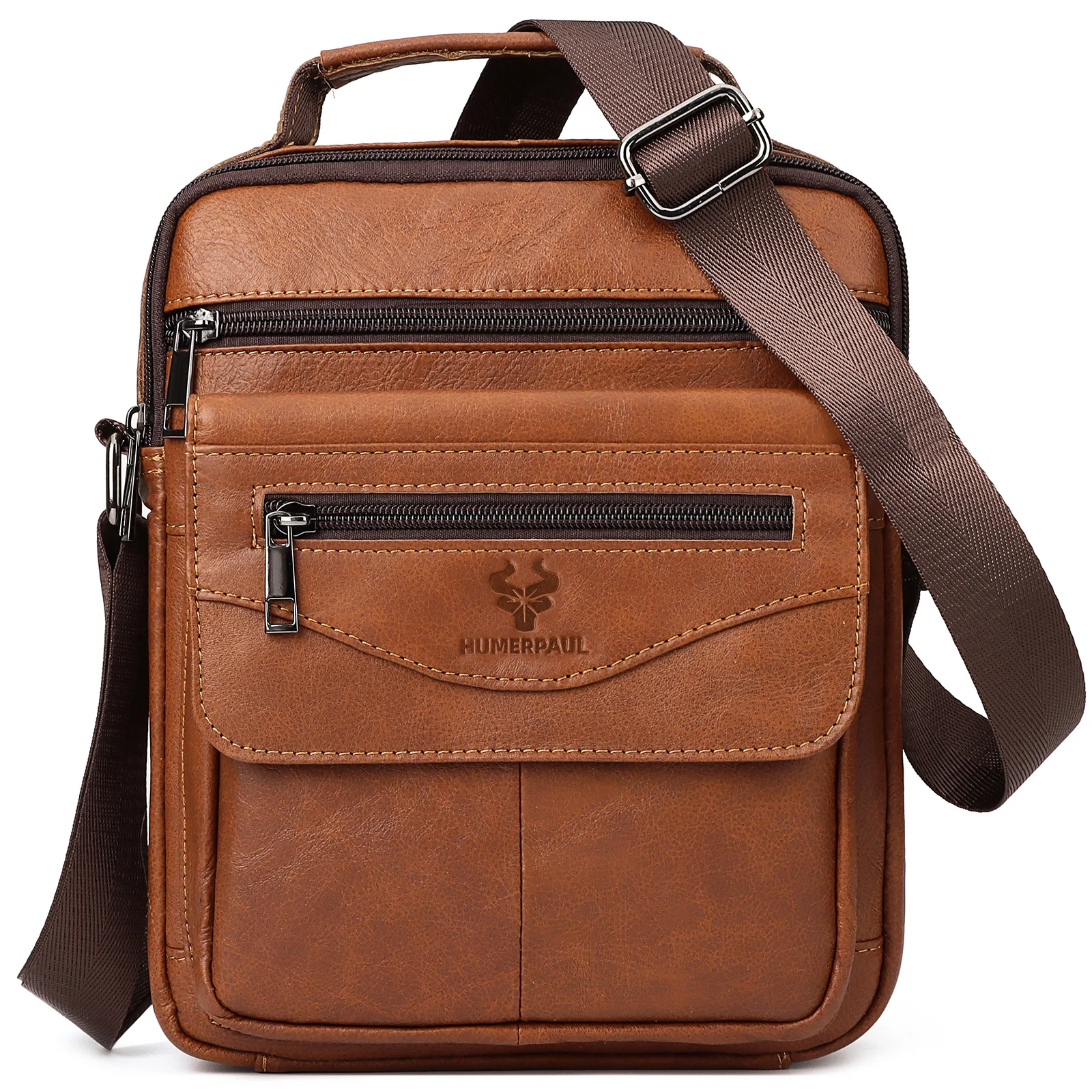 Мужская Сумка Через Плечо Из Натуральной Кожи. Высококачественная Деловая