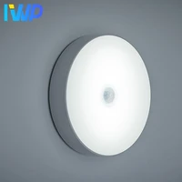 10pcs led pir motion sensor night light usb rechargeable portable lamp for bedroom kitchen cabinet lamps wireless closet lights