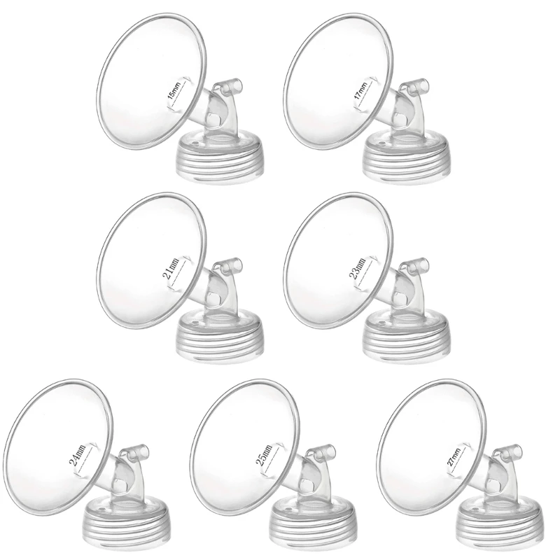 

Upgraded Wide Neck Pump Part Wide Mouth Flange 17-27mm Breast Pump Sizing PP