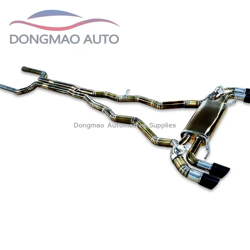 Фото Титановый глушитель с выхлопным клапаном для BMW M850 M850i G16 4.4T 2020-2024, индивидуальная настройка, полированная стальная поверхность. №3