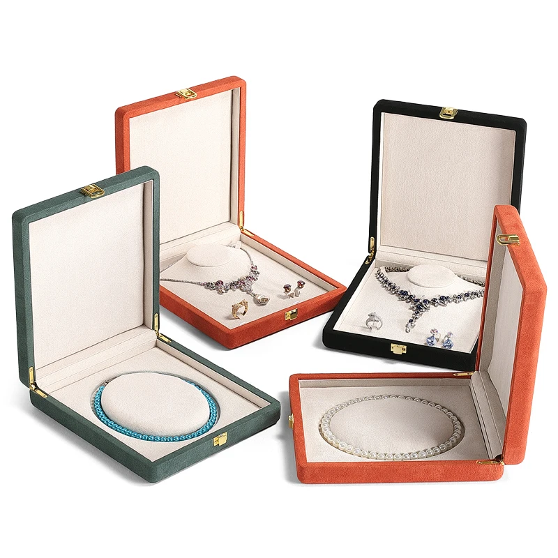 New Exquisite Jewelry Box Pearl Necklace Storage Box Jewelry Multifunctional Display Props Gift Box Packaging Box