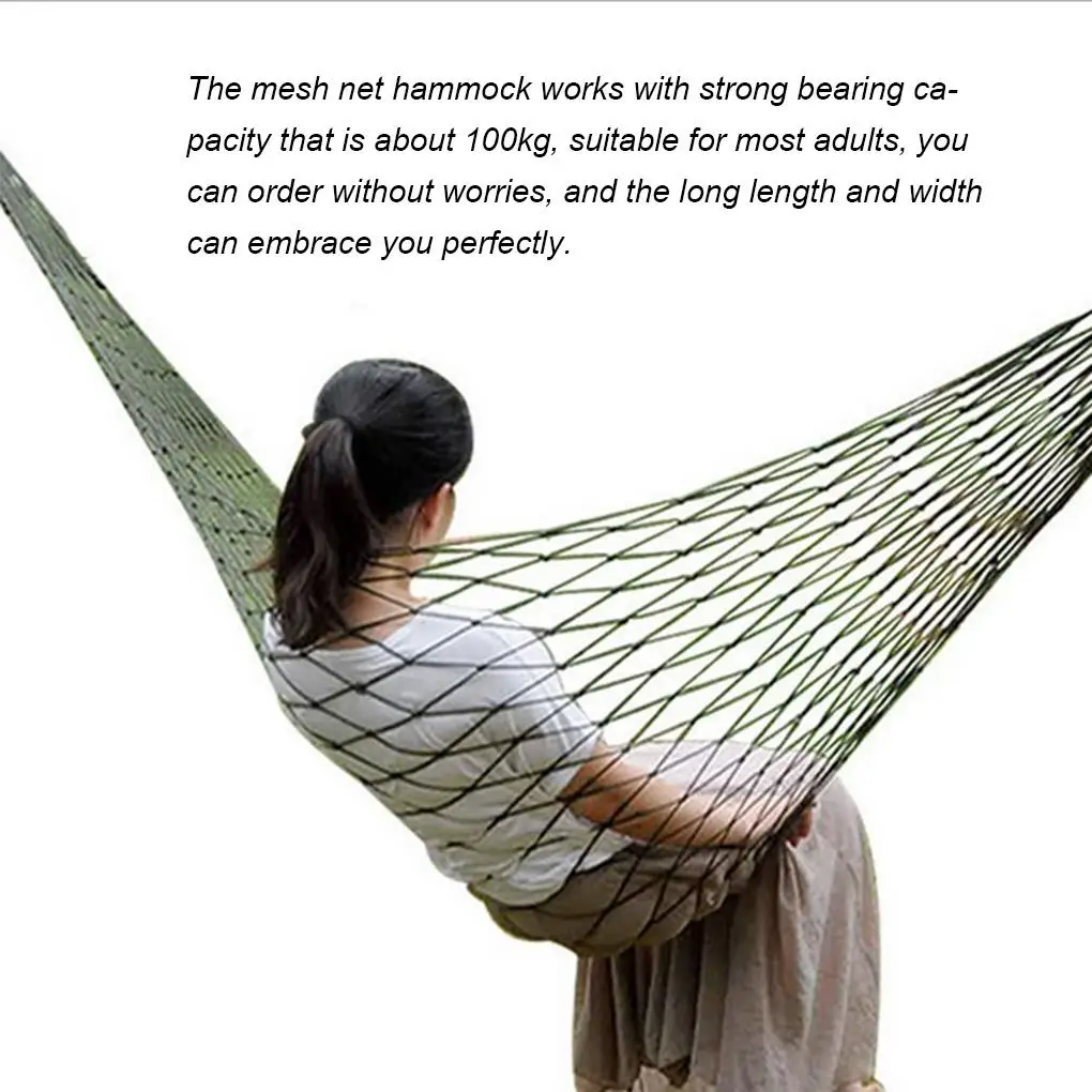 

Portable Garden Nylon Hammock SwingHang Mesh Net Sleeping Bed Hamaca For Outdoor Travel Camping Hamak Blue Green Red Hamac