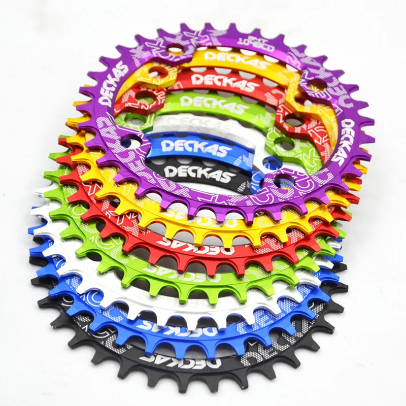 

104BCD Round Narrow Wide Chainring MTB Mountain Bicycle 32T 34T 36T 38T Crown Crankset Single Tooth Plate Parts 104 BCD