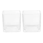 2 шт., квадратная чашка, чашка для свечей, чашка для ароматерапии, стеклянная чашка, Квадратный Контейнер