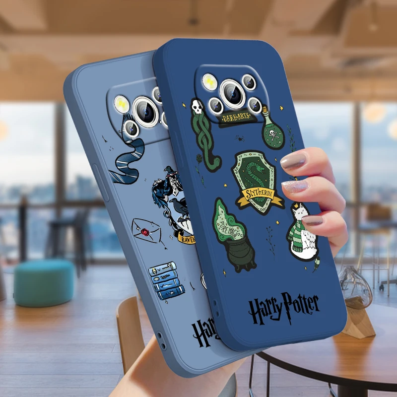

harry potter cool For Xiaomi POCO X4 M5S F4 M4 X3 F3 M3 C3 F2 X2 F1 Pro GT NFC 4G 5G Liquid Rope Silicone Phone Case