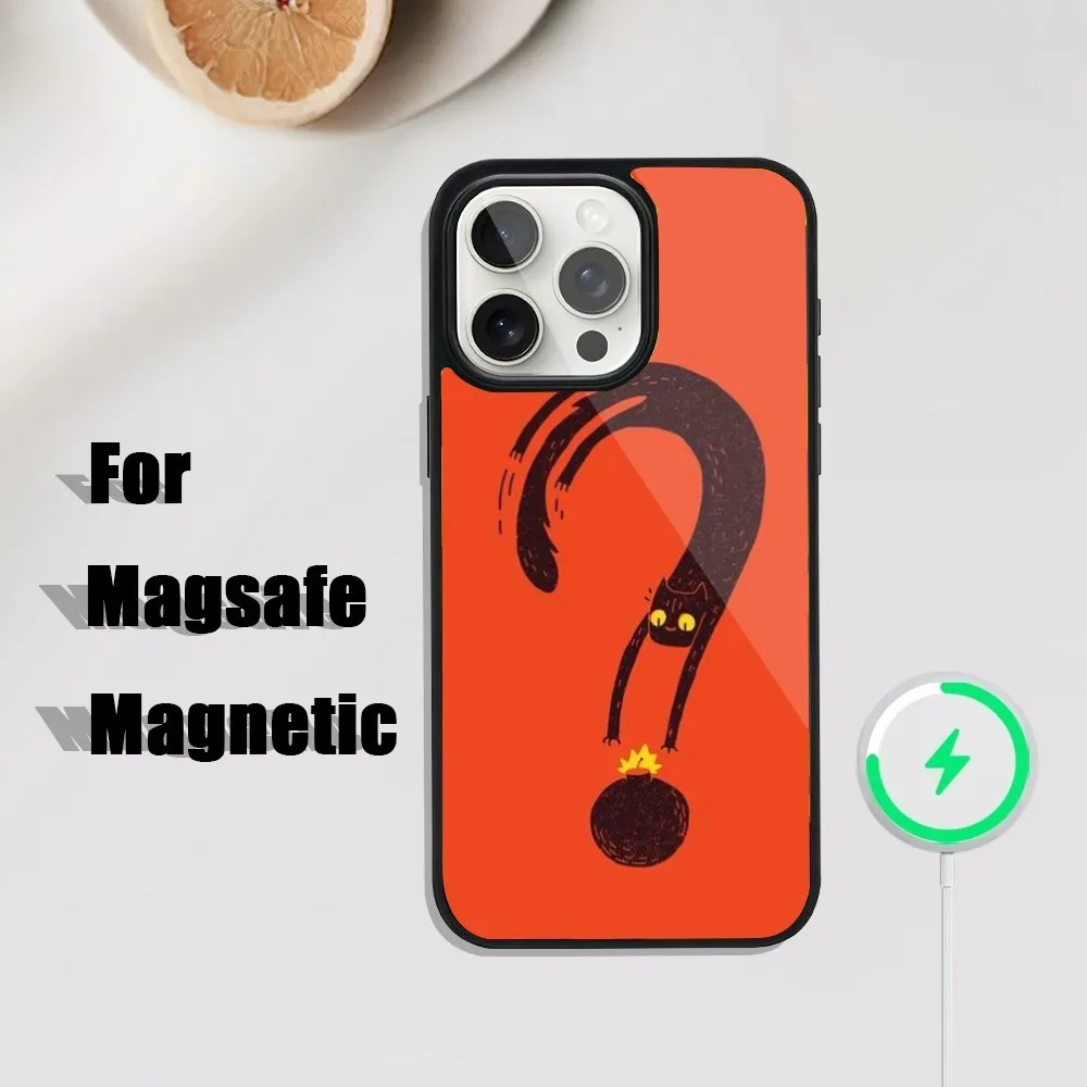 Чехол для телефона J-Jean Jullien iPhone 16 15 14 13 12 11 Plus Pro Max Mini Magsafe с магнитной беспроводной