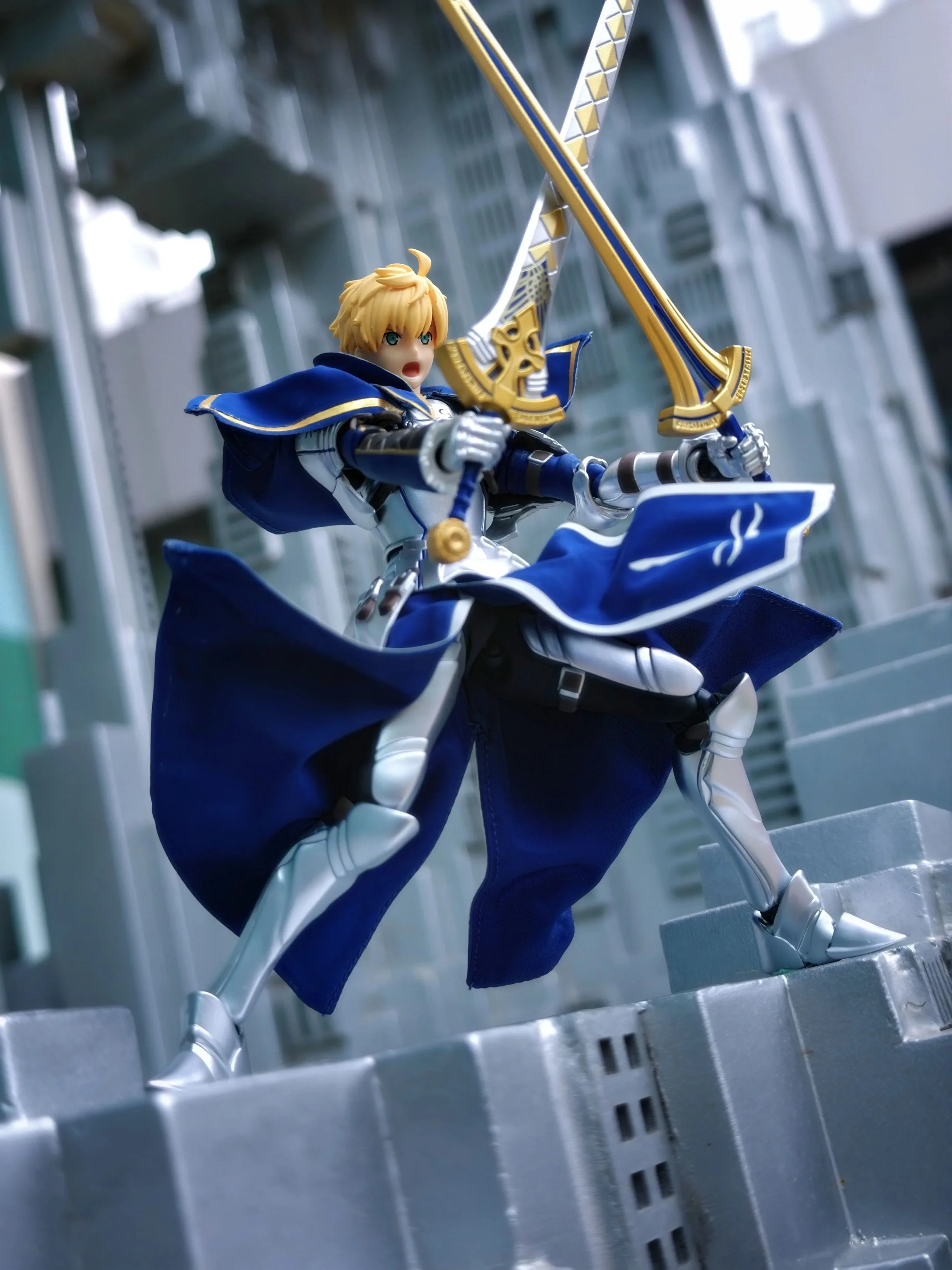 Фото Фигурка Figma Fate Arthur Pendragon Saber: юбка, плащ, одежда для аниме-фигурок, модель, игрушка, аксессуары, со встроенной проволочной каркасной поддержкой №4