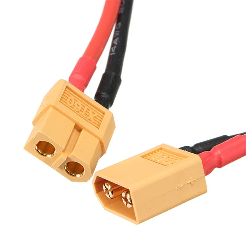 Переходник с разъемом папа и мама силиконовым проводом 14AWG