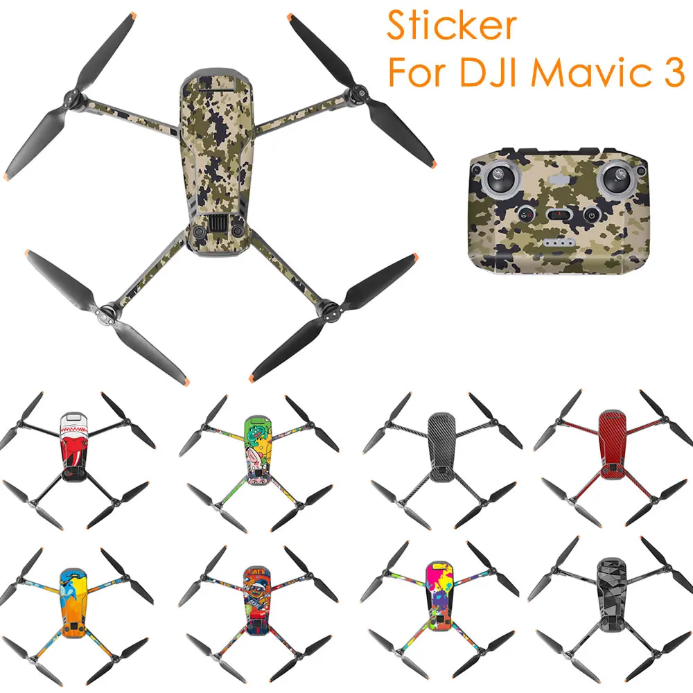 

Стильная наклейка из ПВХ для DJI Mavic 3, наклейка на корпус дрона + пульт дистанционного управления + наклейка на руку s, аксессуары