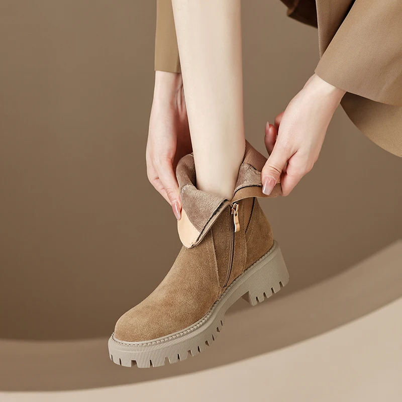 

Ботильоны и ботинки без одежды в английском стиле, зимняя обувь 2022, обувь на платформе для девочек, удобные ботинки челси с молнией внутри