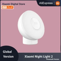 xiaomi motion activated night light 2 bluetooth version adjustable brightness infrared light sensor work with mi home app