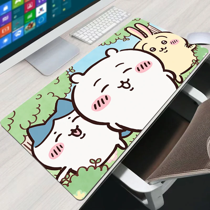 

Симпатичный коврик Chiikawa, Офисные аксессуары, настольная мышь Xxl, коврик для мыши, геймерский игровой коврик 900x400, коврики с аниме, компьютерн...