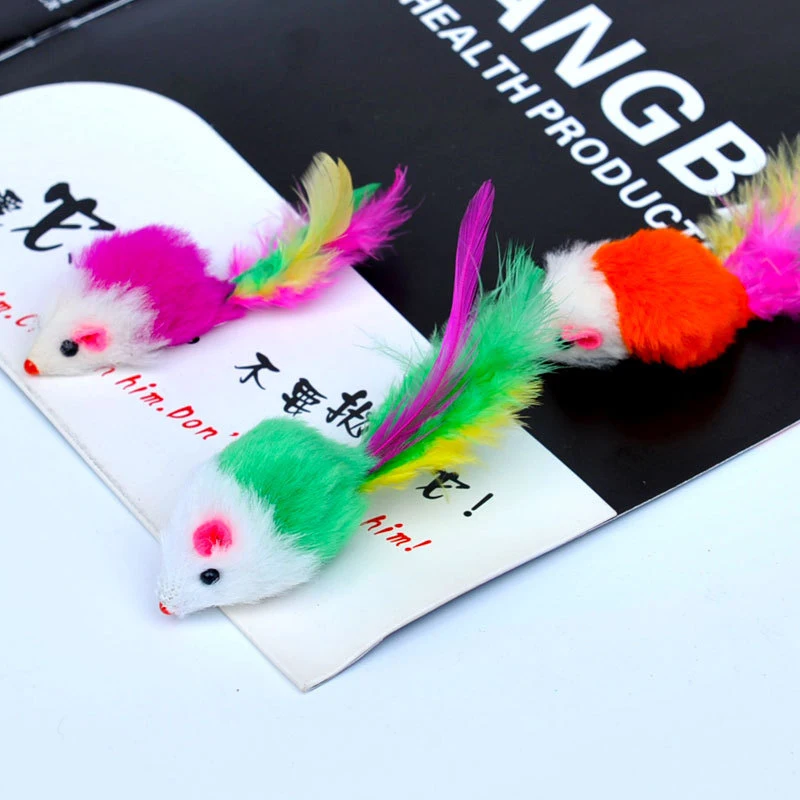 

7pcs/lot Kitten Mice Cat Toys Furry Pet Toys Mice Cat Toy Mouse Cat Catcher Toys with Feather Tails Perfect for Pet’s Lovers 45
