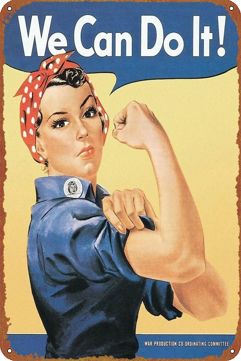 Военный постер Rosie The Riveter We Can Do It WW2 ретро металлический знак винтажный жестяной