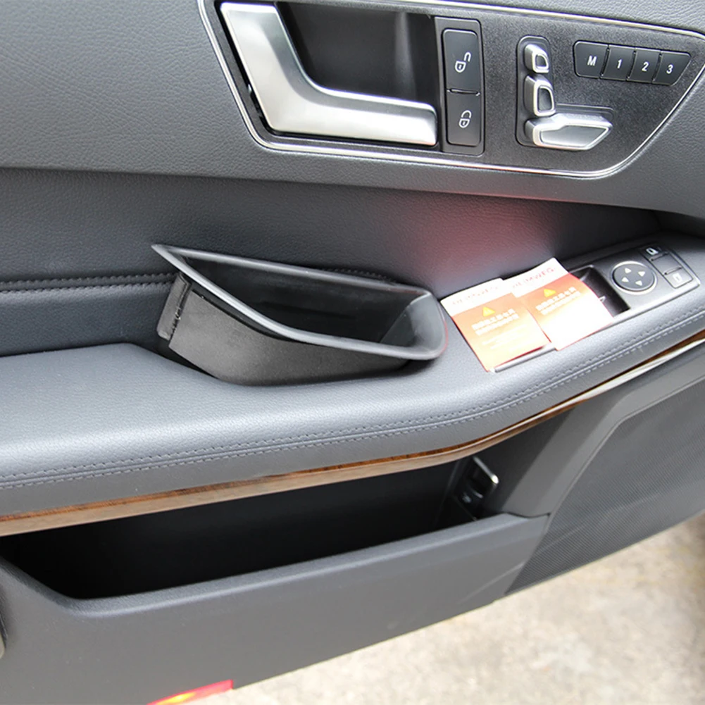 

2pcs Car Door Armrest Handle Storage Box For Mercedes-Benz E Class W211 2010-2015 Interior Container Organizer Holder