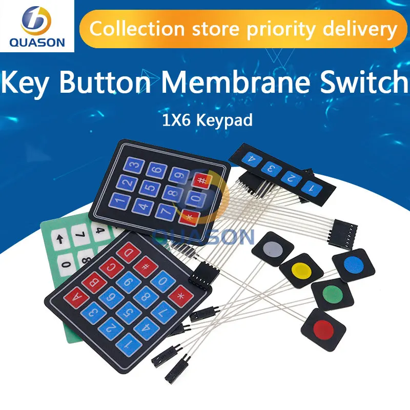 1*2 3 4 5 Key Button Membrane Switch 3*4 4X5 Matrix Array Ke