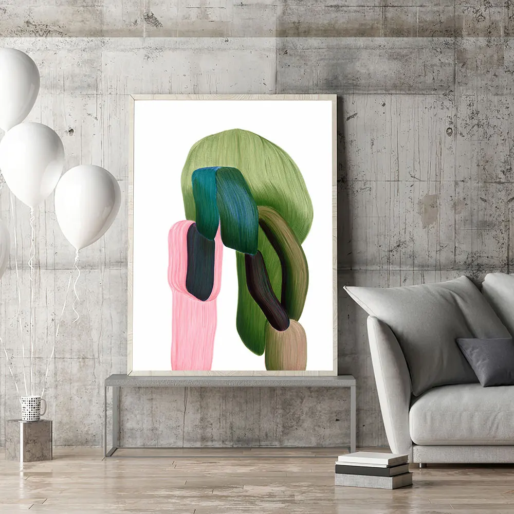 Минималистичные красочные плакаты и принты стены в скандинавском стиле