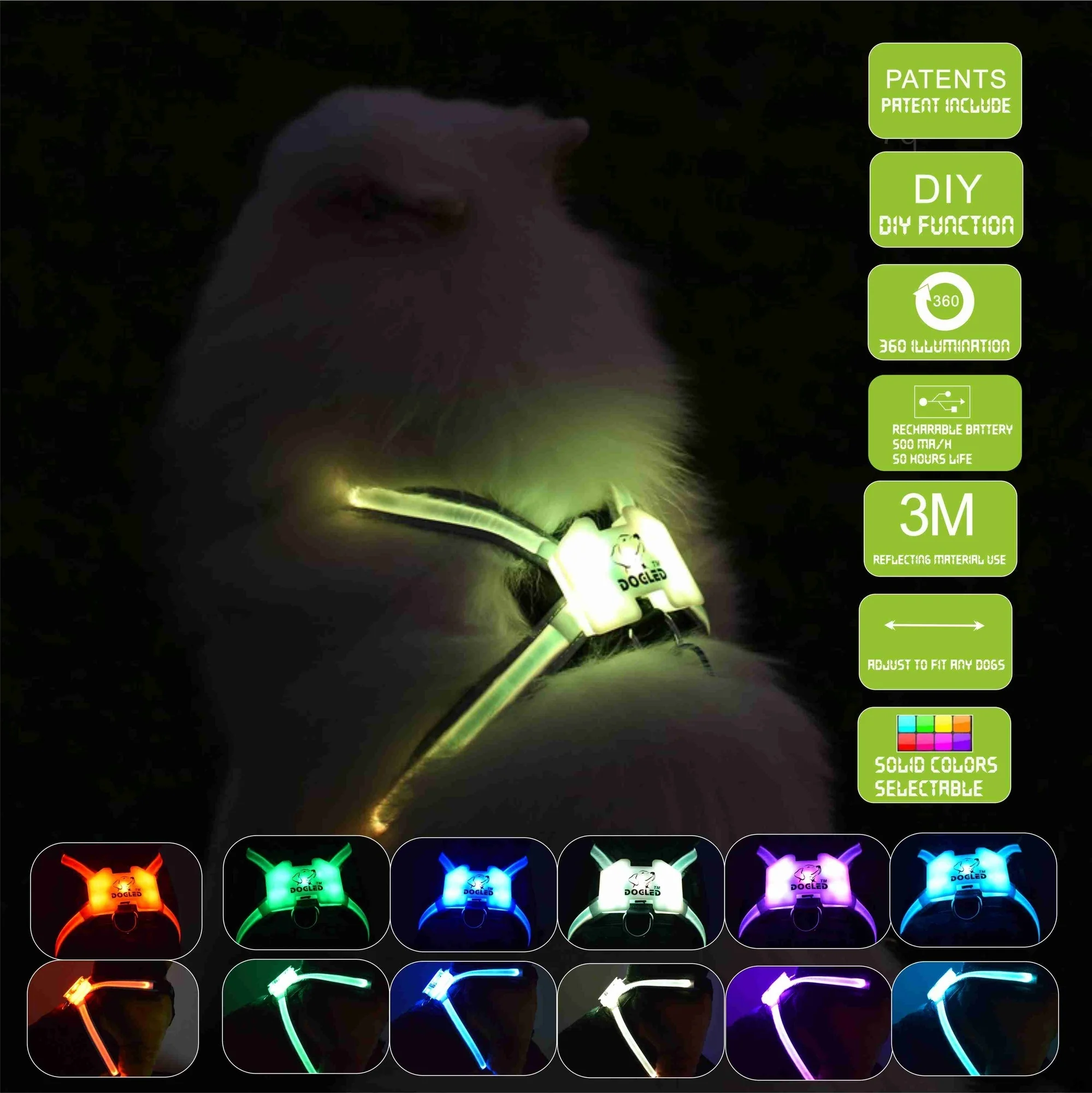 

harness led pet dog dog accessories for large Reflective Harness for Dogs