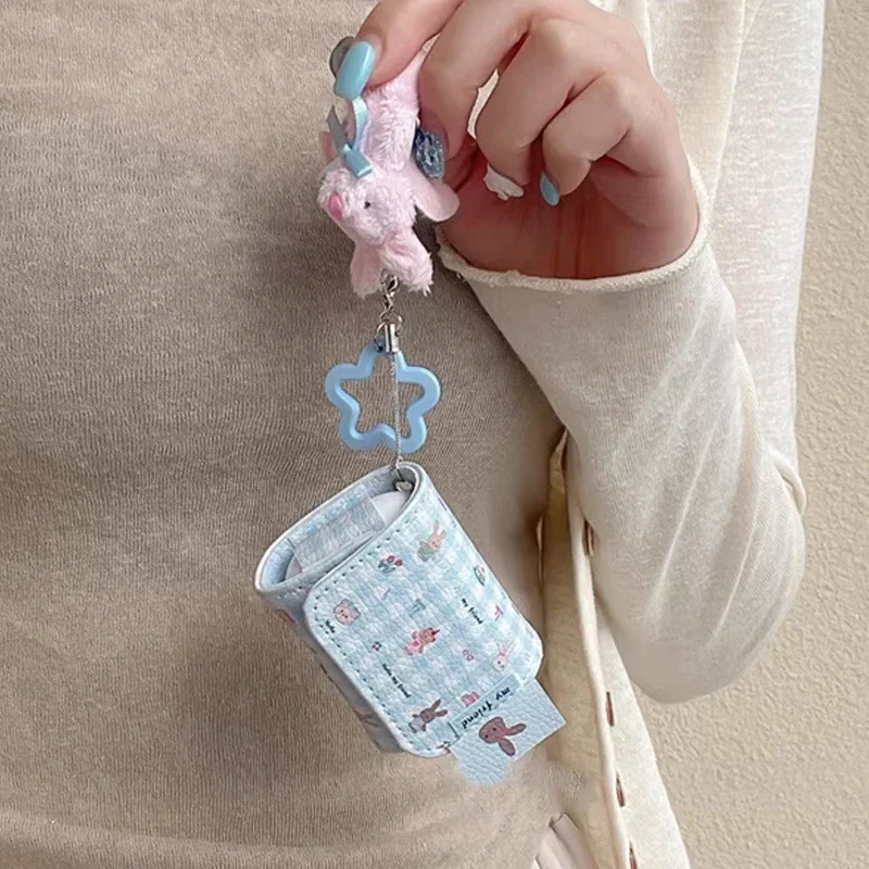 Клетчатый кожаный чехол-тюльпан кролик с защитой от падения беспроводной чехол