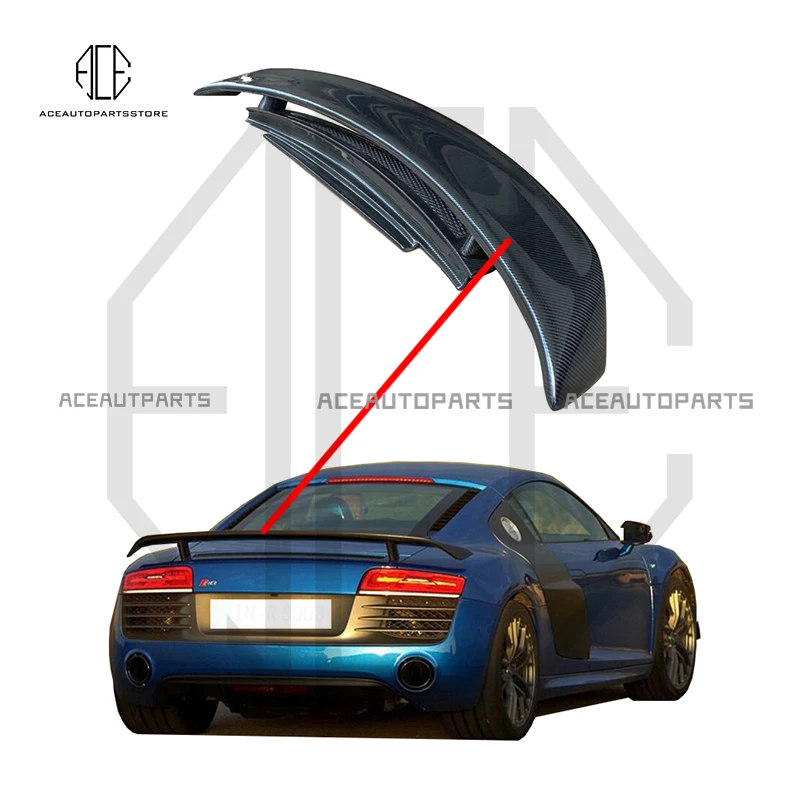 

Спойлер для багажника Audi R8 2007-2015, из натурального углеродного волокна