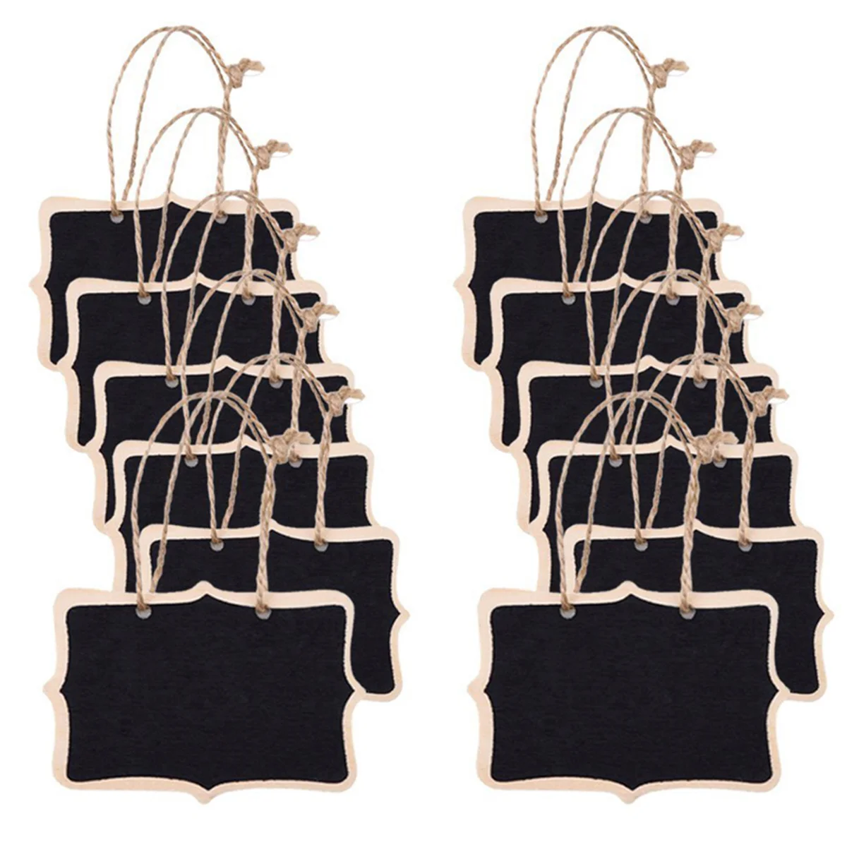 

12pcs Chalkboard Tags Mini Chalkboards Blackboard Tags Hanging Message Board Signs for Weddings Kids Crafts