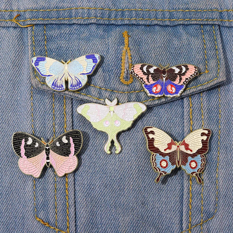 

Online Shopping Mall Colorful Butterfly Design Painted Finish Enamel Pin Cartoon Brooch Lapel Badges Jewelry Gift Funny Cute