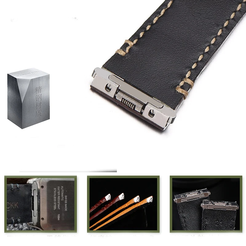 19mm 21mm Quick Release Design Watch Strap  for New Cartier Santos WSSA0010 WSSA0018 Medium Large Size Replacement Watchband