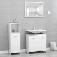 3 piece bathroom furniture set chipboard bathroom cabinet bathroom furntain high gloss grey e