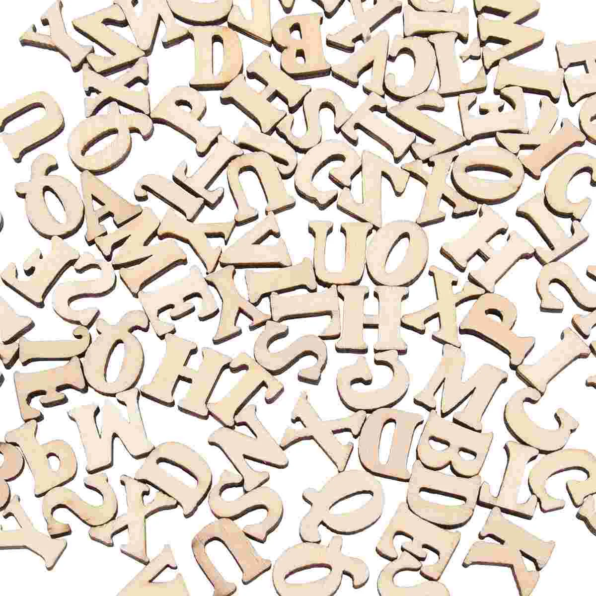 

100 PCS Wooden Confetti Unfinished Wood Letters Greek Decor Wood Craft Letters Brain Teaser Puzzle Suite Wood Discs Wooden Discs