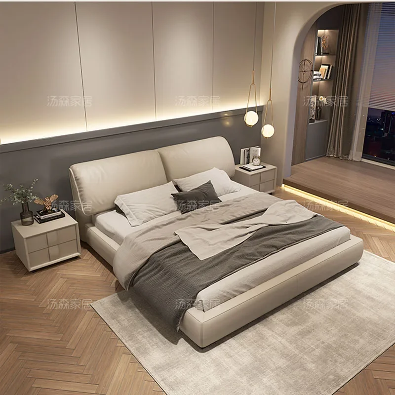 Роскошная Высококачественная большая кожаная подстилка для кровати мягкая