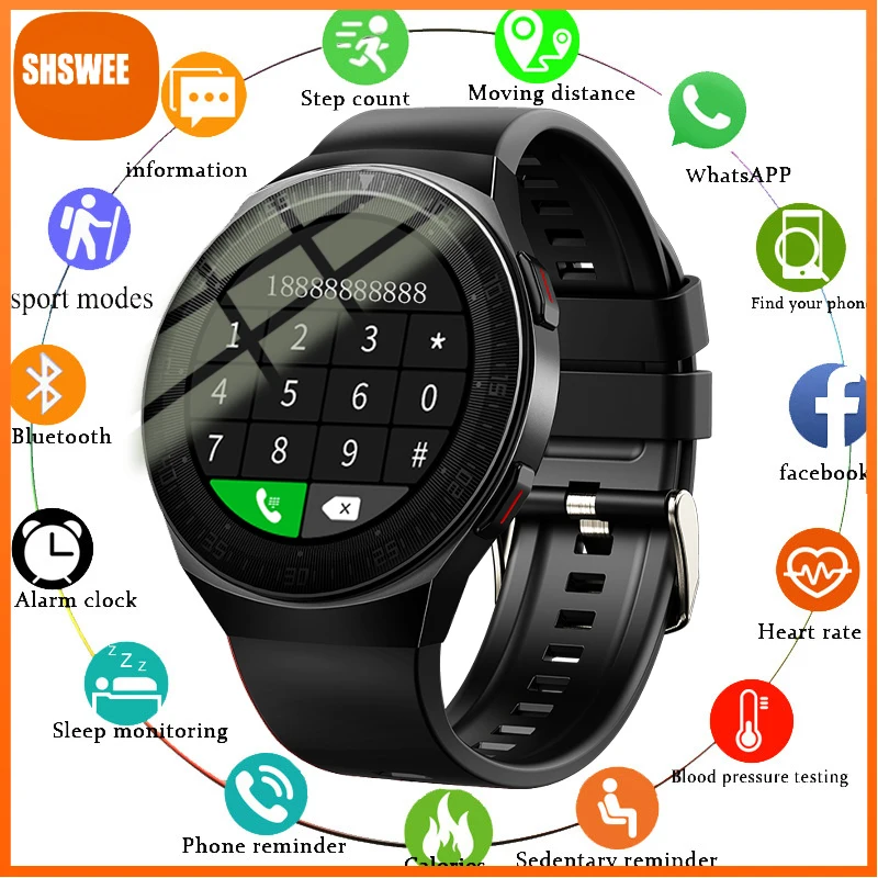 

Smart Watch Men Bluetooth Call Full Touch Screen 8G Memory Card Music IP67 Waterproof Luxury Sport Smartwatch Men