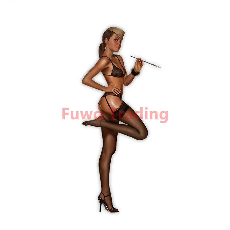 

Fuwo Trading Pin Up Girl Sexy lingerie Sticker Vintage car Sticker Cover scratches waterproof Window Windshield Accessories