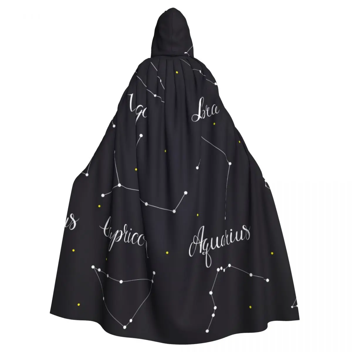 

Zodiac Constellations Set Hooded Cloak Polyester Unisex Witch Cape Costume Accessory
