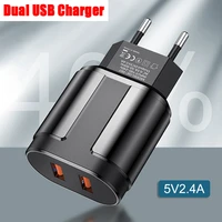 2 4a dual usb phone charger for iphone 13 12 11 8 x se 11 ipad samsung j6 huawei android smartphones tablets earphones chargers